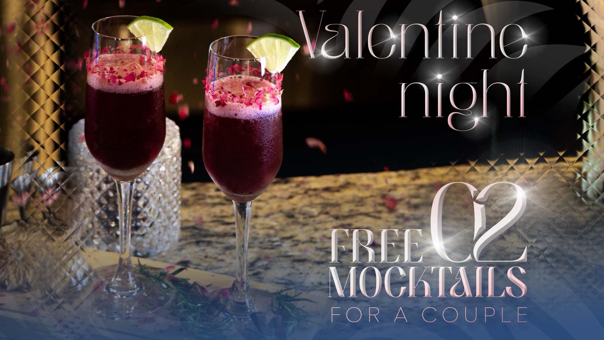 Valentine's special: free 2 mocktails/couple 💕