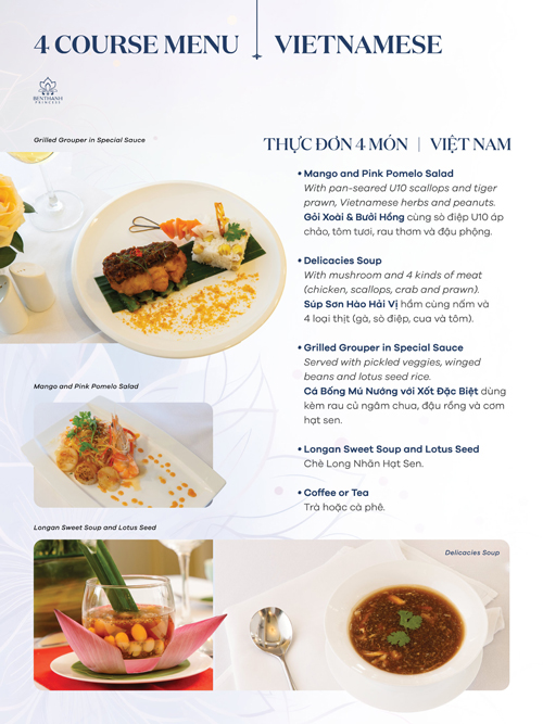 Vietnamese 4 course set menu