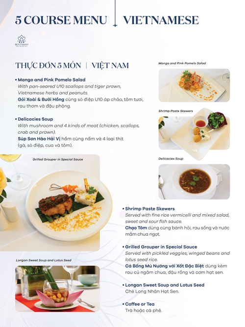 Vietnamese 5 course set menu